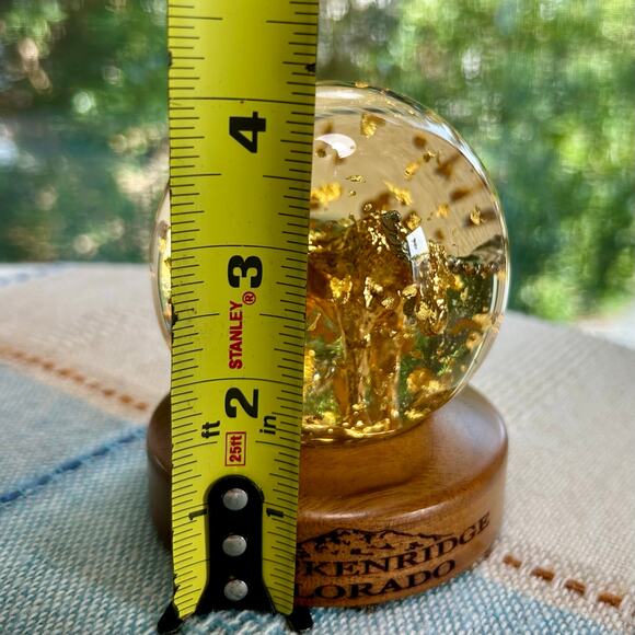 Vintage Golden Rain Snow Globe with 24K Gold Flakes and Elk Figurine - Picture 12 of 12